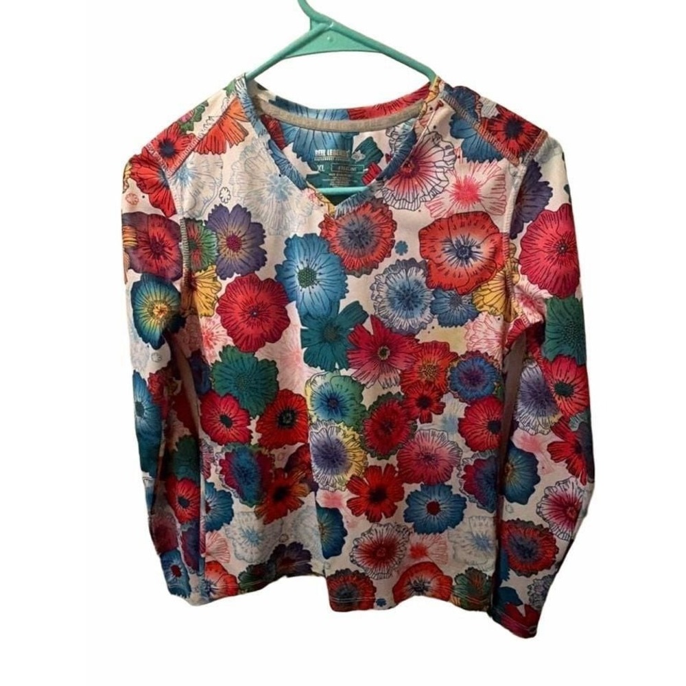 Reel Legends Freeline Performance Clothing girls Floral Long Sleeve Shirt XL